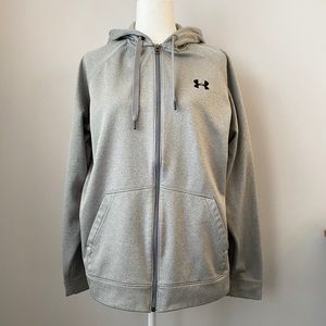 UNDER ARMOUR gray zip up hoodie